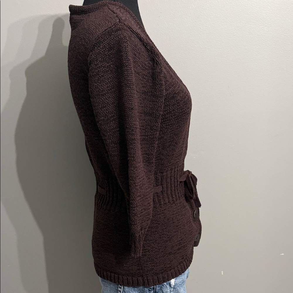WD.NY Deep Brown Women's Cardigan - Picture 3 of 6